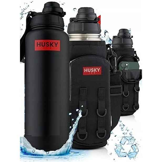 Černý Termohrnek Z Nerezové Oceli S Přepravní Taškou 700 ML