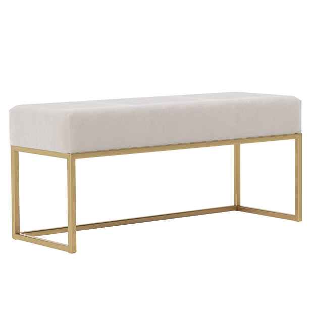 Idohome SEDACÍ LAVICE PURE 100 cm, kovový rám, zlatá / béžová
