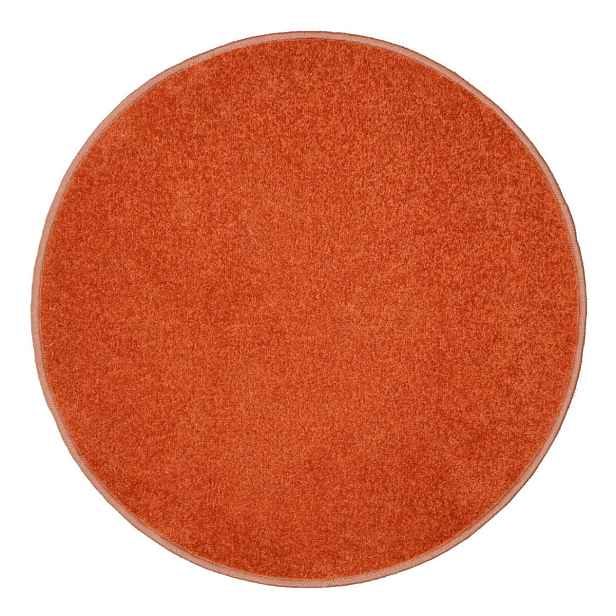 Kusový koberec Eton terra kruh, 200x200 (průměr) kruh, oranžová, obývací pokoj, AladinWorld Expres