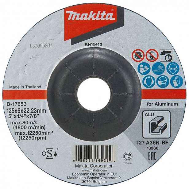 Makita - Brusný kotouč na hliník 125x22,2 mm B-17653