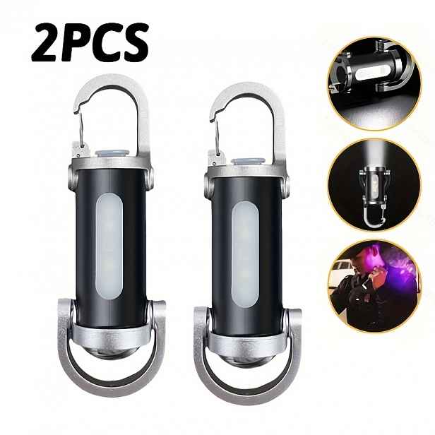 TEMU LED Svítilna, USB Dobíjecí Mini Svítilna, Venkovní Kempingové Pracovní Světlo, Vhodné pro Turistiku, Čtení, Rybaření, Přenosné Nouzové Světlo s