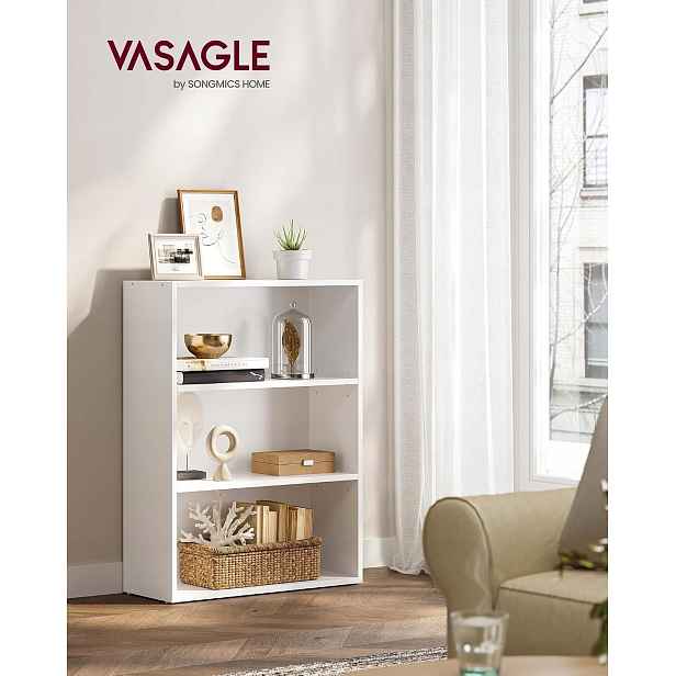 Vasagle Regál na knihy 3 police 60 x 24 x 81,2 cm bílý