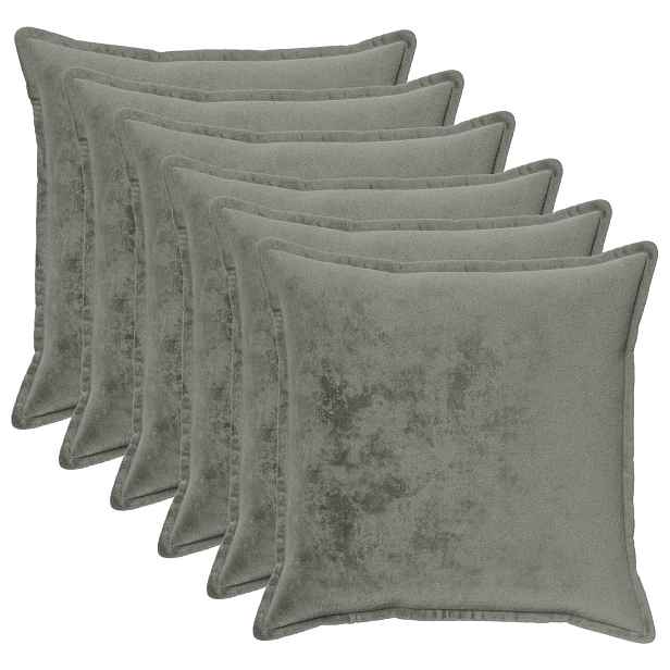 vidaXL Povlak na polštář 6 pcs HOUTEN Tmavě šedá 80 x 80 cm Flanel
