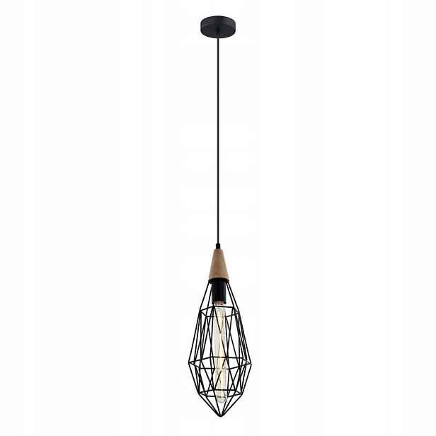 Závěsná lampa Maelle Černá Kovová 45 cm Industriální nastavení až do 120 cm