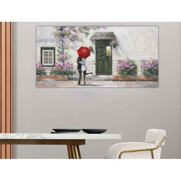 Ručně malovaný obraz Láska, 140x70 cm