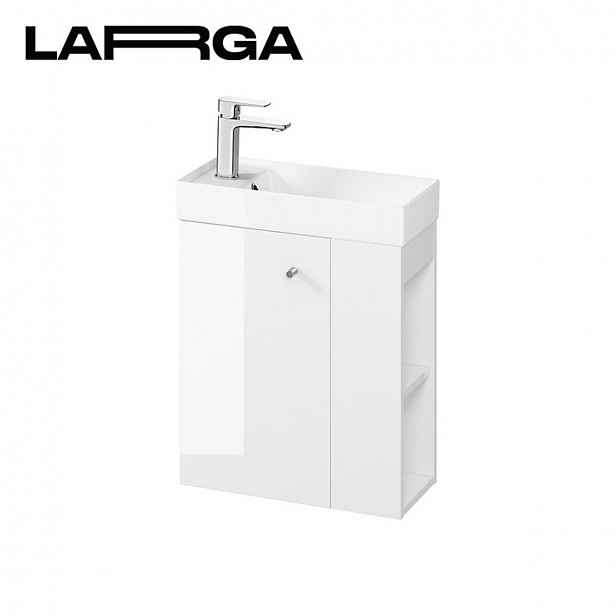 Koupelnová skříňka pod umyvadlo Cersanit LARGA 49,2x55,1x21,5 cm bílá lesk S932-110-DSM