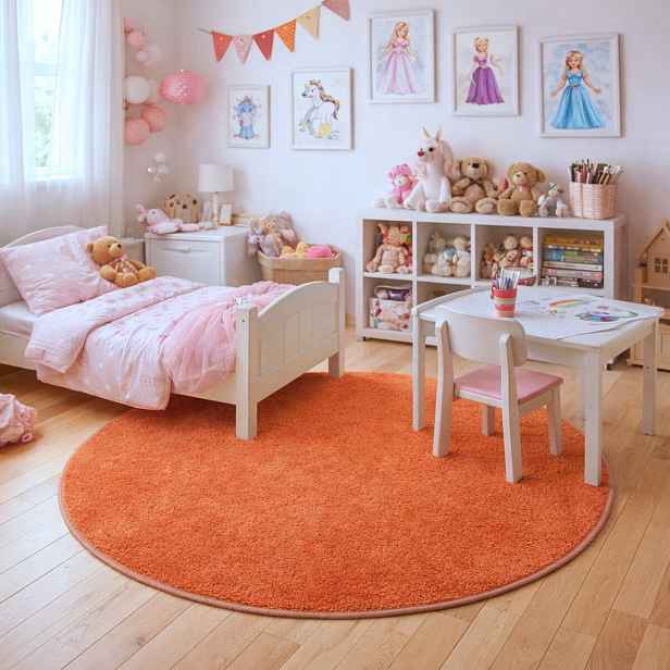 Kusový koberec Eton terra kruh, 400x400 (průměr) kruh, oranžová, obývací pokoj, AladinWorld Expres