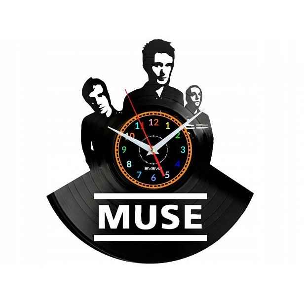 Muse Dárek Originální dekorace do domu Hodiny z vinylové desky