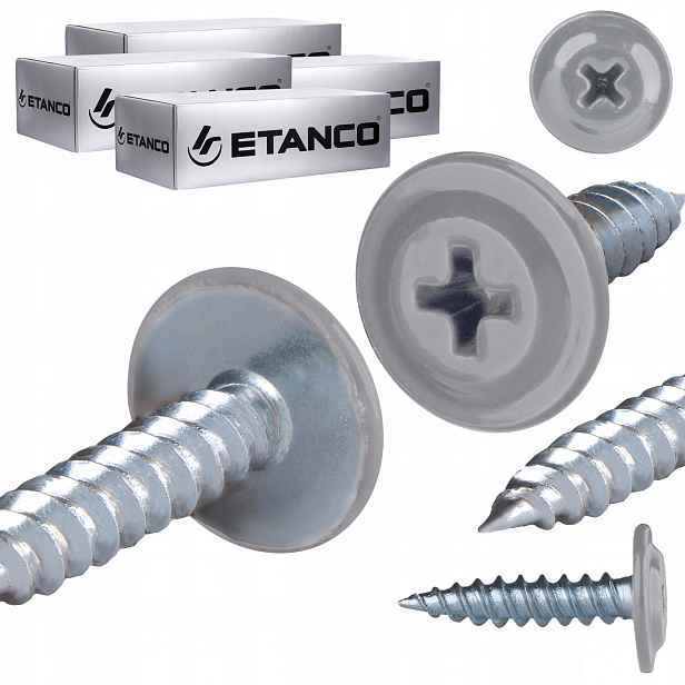 Podložkové vruty do dřeva 4,2 x 19 mm Ral 9006 1000 ks Etanco Gm-s