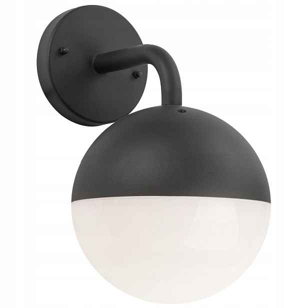 Polux Ulsa venkovní nástěnné svítidlo kulovité černobílé 1xE27 12W IP44