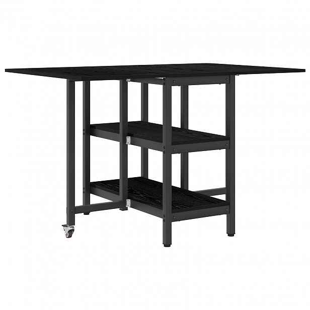 vidaXL Jídelní stůl 122 x 80 x 76,5 cm Kompozitní dřevo Černý dub