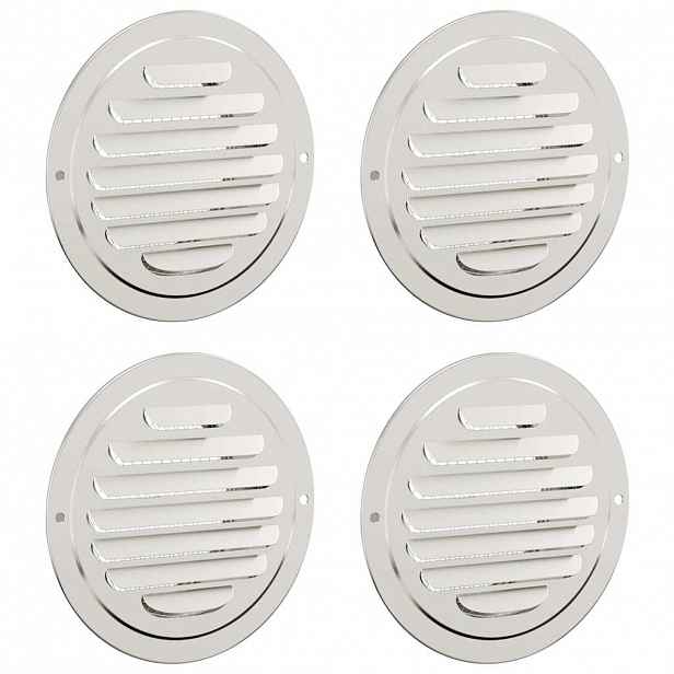 vidaXL Kryty vzduchových ventilátorů 4 ks Stříbrná 100 mm