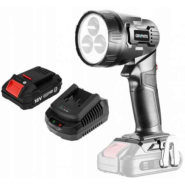 Graphite Lampa Energy+ 18V 58G007 Akumulátor 2AH Napájecí Zdroj Sada