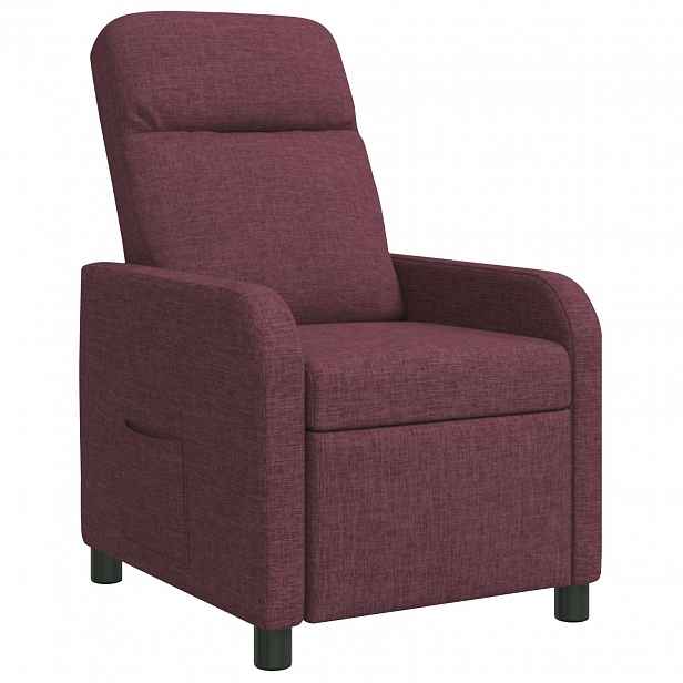 vidaXL Křeslo s funkcí ležení Fialová Textil
