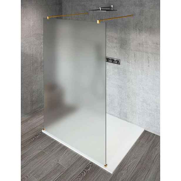 Gelco Vario - Sprchová stěna Walk-In do prostoru, 70x200 cm, Coated glass, matná zlatá/matné sklo GX1470-02