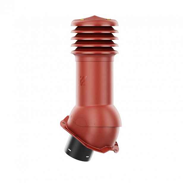 Větrací komín HiVent s trapézovým profilem T18 fi 150 mm, červený
