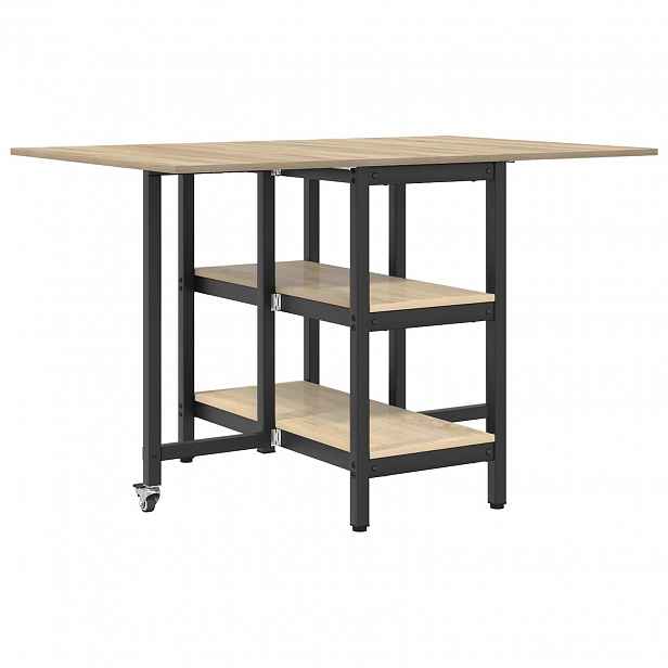 vidaXL Jídelní stůl 122 x 80 x 76,5 cm Kompozitní dřevo Dub sonoma