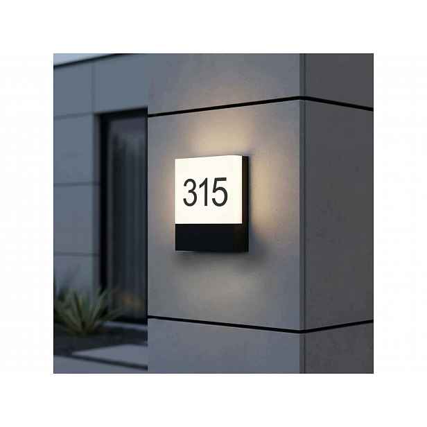 Lampa s číslem domu Led 9W 4000K 1200lm IP54 nástěnná lampa Nevada