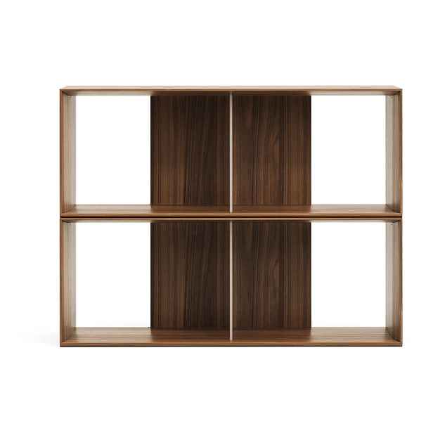 Modulární policový systém v dekoru ořechu v přírodní barvě 2 ks 101x76 cm Litto – Kave Home