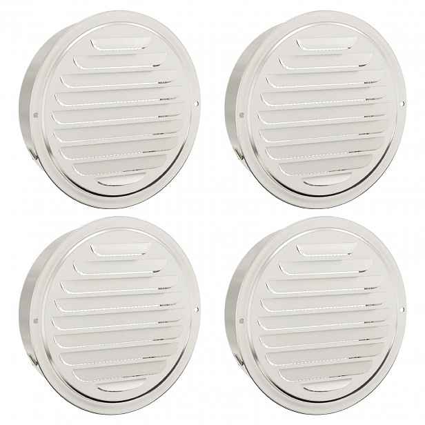 vidaXL Kryty vzduchových ventilátorů 4 ks Stříbrná 150 mm