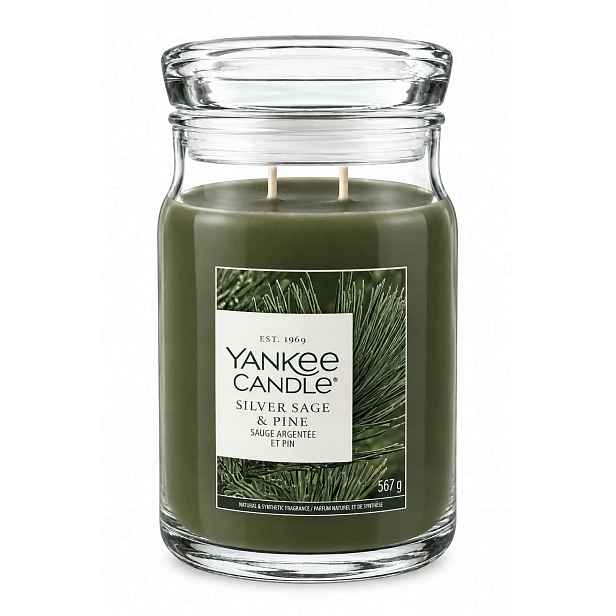 Yankee Candle Silver Sage & Pine vonná svíčka Velká Nové balení 567 g