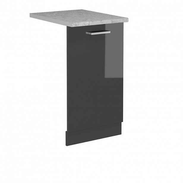 Vicco ČELNÍ PANEL MYČKY R-Line Antracitový vysoký lesk 45 cm s pracovní deskou