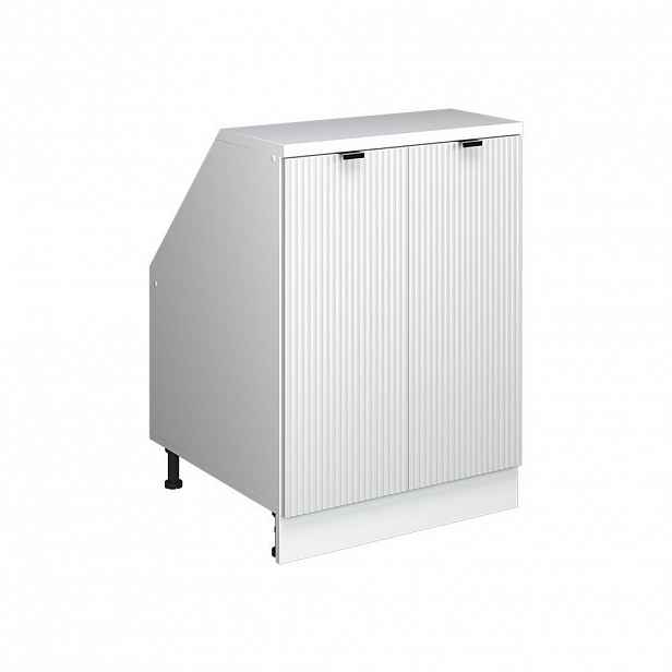 Vicco ŠIKMÁ SKŘÍŇ Rion Bílé zvlnění 60 x 81.6 cm se 2 dveřmi, korpus skříně hloubka 60 cm