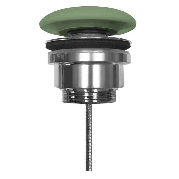 Kerasan Umyvadlová výpust 5/4“, click-clack, velká zátka, 5-65mm, keramika, verde mat