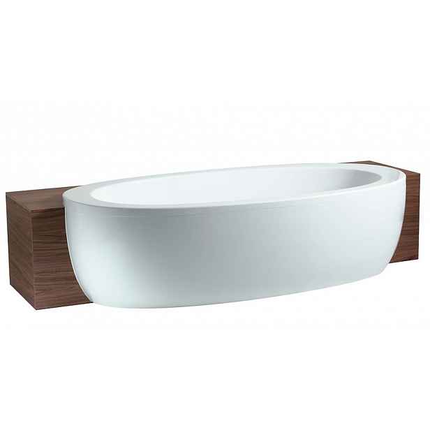 Laufen Il Bagno Alessi One - Polozápustná vana 203x102 cm, s masážním systémem, LED osvětlením a senzorem, dezinfekcí, bílá H2449700006951