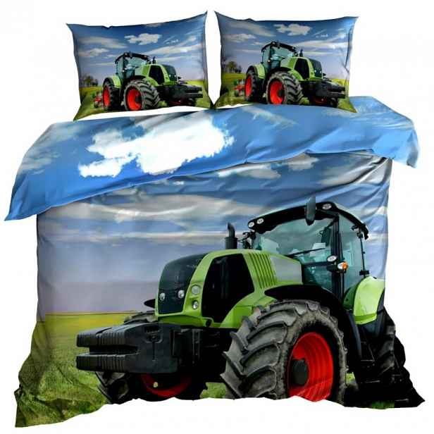 Povlečení 3D Bavlna Satén 140x200 Traktor