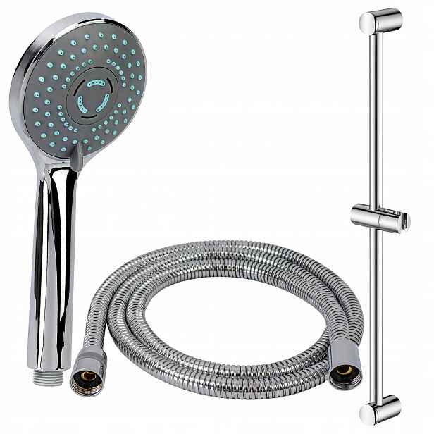 Sprchová tyč s držákem a sprchová hlavice s hadicí 150 cm, chrom