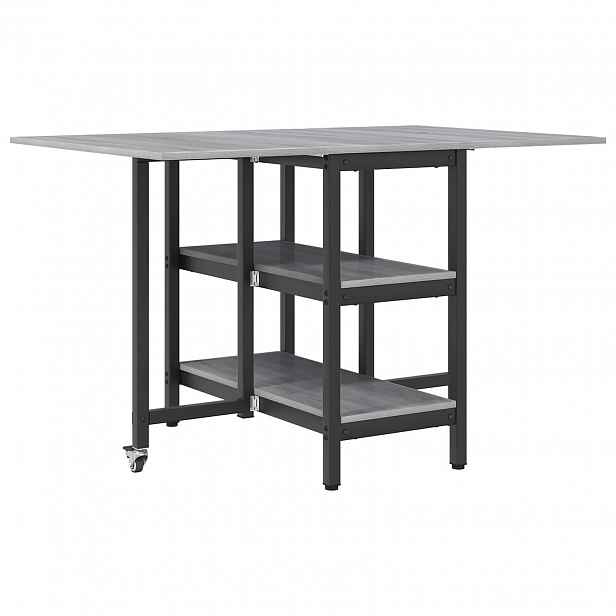 vidaXL Jídelní stůl 122 x 80 x 76,5 cm Kompozitní dřevo Šedý Sonoma