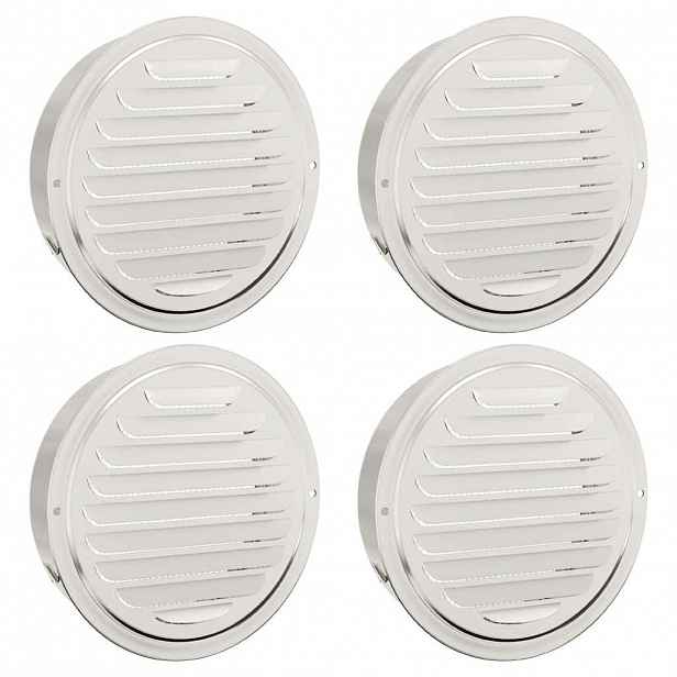 vidaXL Kryty vzduchových ventilátorů 4 ks Stříbrná 200 mm