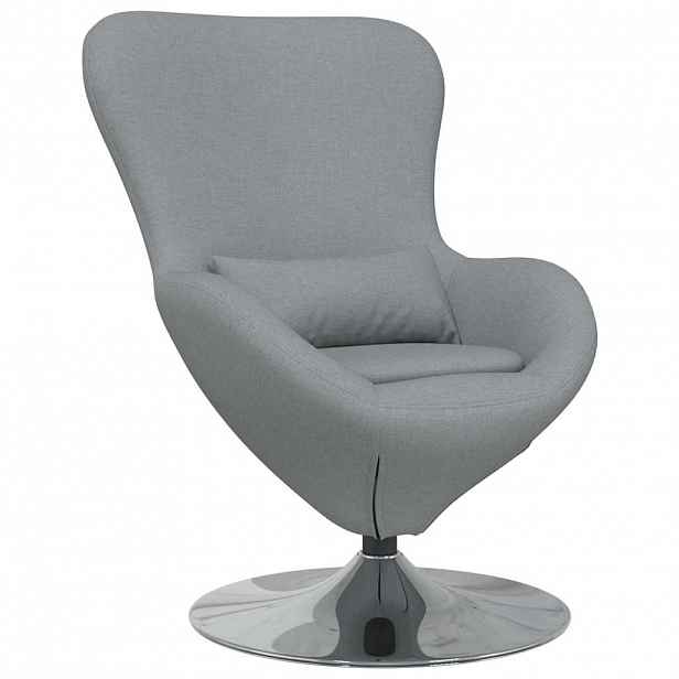 vidaXL Vajíčkové křeslo Světle šedá 63 x 73 x 90 cm textil