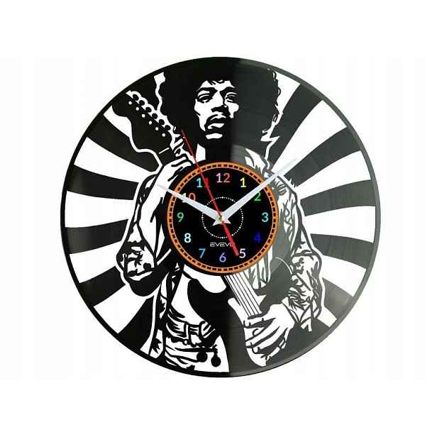 Jimi Hendrix Dekorativní Nástěnné Hodiny Moderní Vinylová Deska Na P