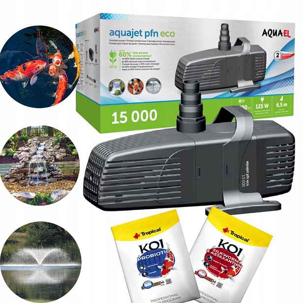 Aquael PFN-15000 Eco Čerpadlo do jezírka 125 W 14000 l/h bonus