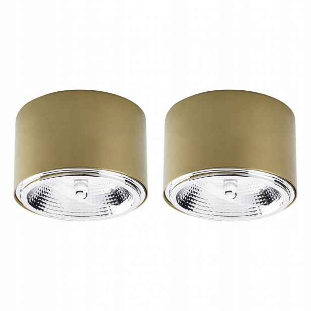 Tk Lighting Sada 2x reflektor Nástěnný Spot Zlatý Moris 1xGU10 12W