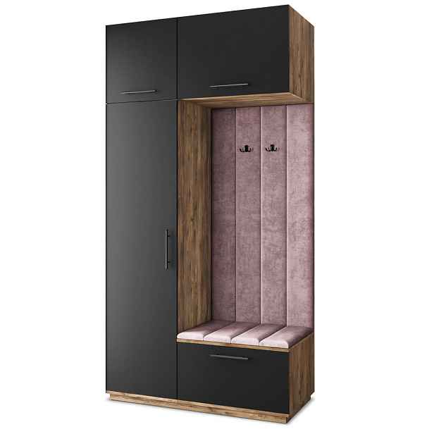 MASSENO MODERNÍ PŘEDSÍŇOVÁ SESTAVA REMA, 120/240/60 cm, dub Lefkas