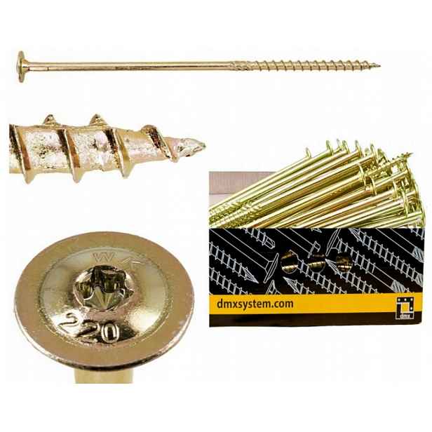 Tesařské Vruty Do Dřeva 8x340 Torx Talířová Hlava DMX 50 Ks