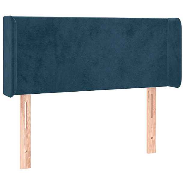 vidaXL Čelo postele typu ušák tmavě modrá 83 x 16 x 78/88 cm samet