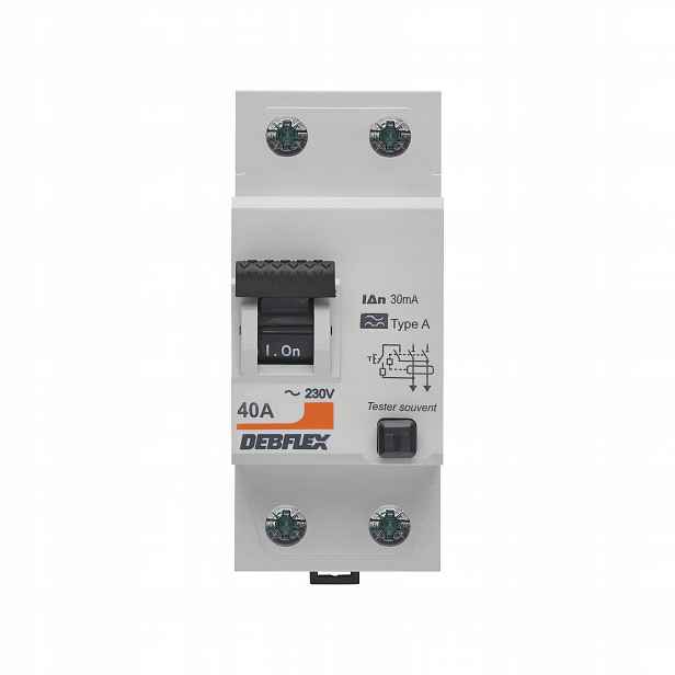 Debflex Diferenciální Spínač 2P 30MA 40A 2 Moduly Typ A