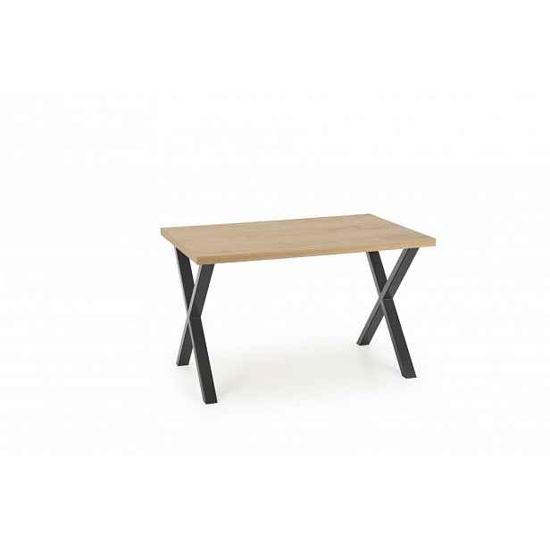 Jídelní stůl APEX dýha dub / černá Halmar 120x78 cm