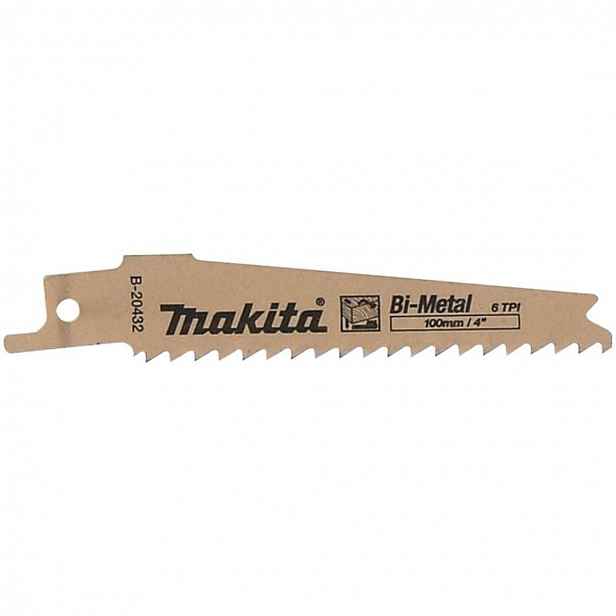 Makita - Sada pilový plátků na dřevo 6 TPI, délka 100 mm, 5 ks B-20432