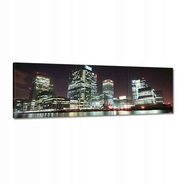 Obrazy 120x40 Osvětlené mrakodrapy v Londýně