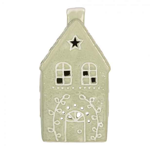 Perníková chaloupka na čajovou svíčku Gingerbread Cott - 11*9*21 cm Clayre & Eef