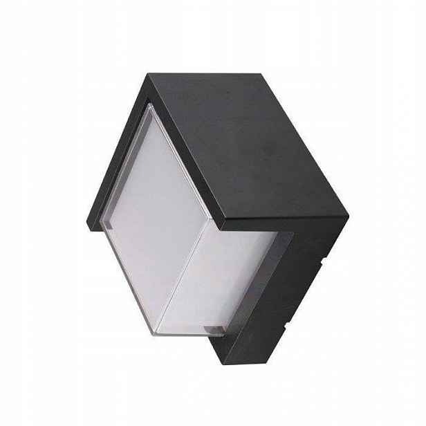 V-tac Nástěnné svítidlo 7W Led černé čtverec IP65 VT-831 3000K 670lm