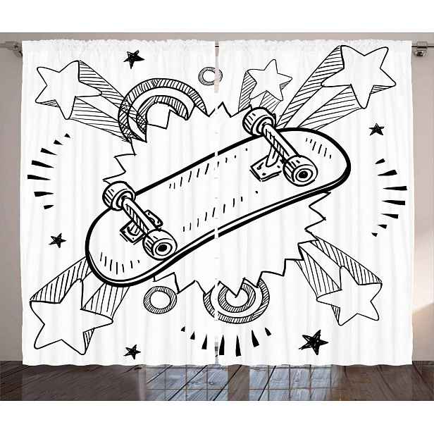 Závěs 280 x 175 cm skateboard do koupelny Abakuhaus