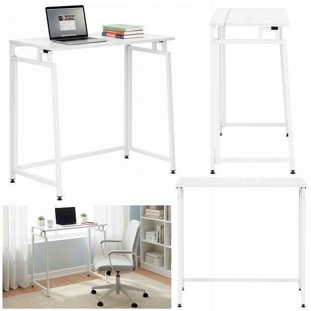 Skládací Stůl Loft Počítačový Industriální Lehký Stolek 80 cm Moderní