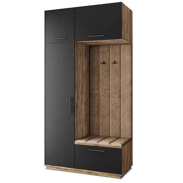 MASSENO MODERNÍ PŘEDSÍŇOVÁ SESTAVA REMA, 120/240/60 cm, dub Lefkas