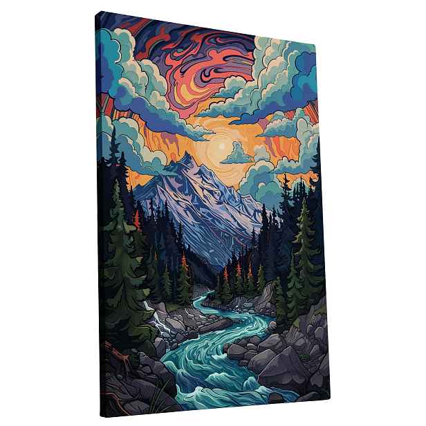 Obraz na plátně Malebná horská krajina do bytu, pokoje, obýváku 60x90